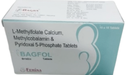 L-Methylfolate Calcium, Methylcobalamin & Pyridoxal 5-Phosphate Tablets | BAGFOL
